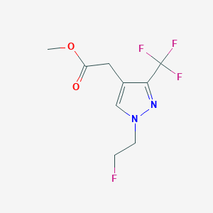 molecular formula C9H10F4N2O2 B1483162 methyl 2-(1-(2-fluoroethyl)-3-(trifluoromethyl)-1H-pyrazol-4-yl)acetate CAS No. 2098087-79-5