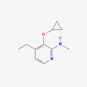 molecular formula C11H16N2O B14831642 3-Cyclopropoxy-4-ethyl-N-methylpyridin-2-amine 