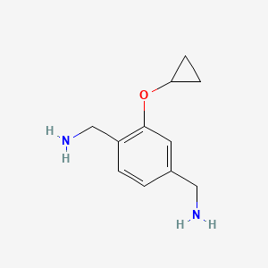 molecular formula C11H16N2O B14831661 (2-Cyclopropoxy-1,4-phenylene)dimethanamine 