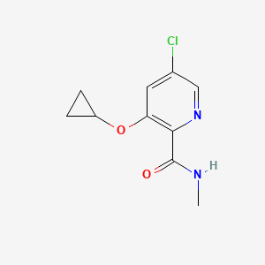 molecular formula C10H11ClN2O2 B14831674 5-Chloro-3-cyclopropoxy-N-methylpicolinamide 