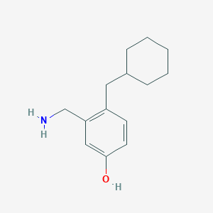 molecular formula C14H21NO B14831688 3-(Aminomethyl)-4-(cyclohexylmethyl)phenol 