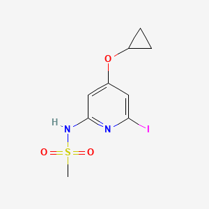 molecular formula C9H11IN2O3S B14831702 N-(4-Cyclopropoxy-6-iodopyridin-2-YL)methanesulfonamide 