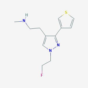 2-(1-(2-fluoroethyl)-3-(thiophen-3-yl)-1H-pyrazol-4-yl)-N-methylethan-1-amine