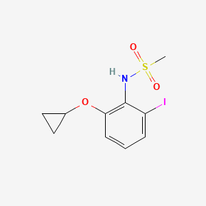 molecular formula C10H12INO3S B14831718 N-(2-Cyclopropoxy-6-iodophenyl)methanesulfonamide 