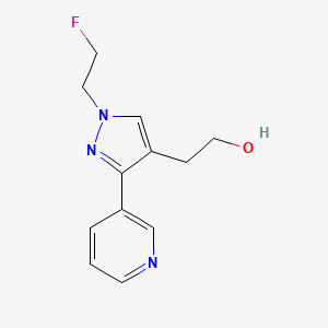 2-(1-(2-fluoroethyl)-3-(pyridin-3-yl)-1H-pyrazol-4-yl)ethan-1-ol