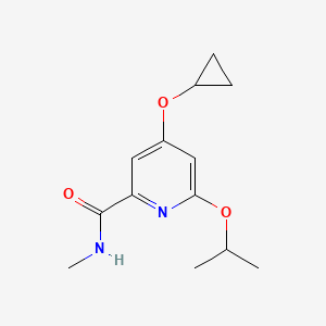 molecular formula C13H18N2O3 B14831733 4-Cyclopropoxy-6-isopropoxy-N-methylpicolinamide 