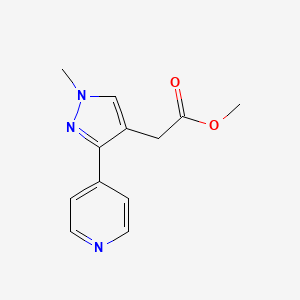 methyl 2-(1-methyl-3-(pyridin-4-yl)-1H-pyrazol-4-yl)acetate
