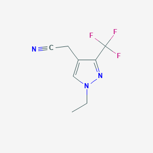 2-(1-ethyl-3-(trifluoromethyl)-1H-pyrazol-4-yl)acetonitrile
