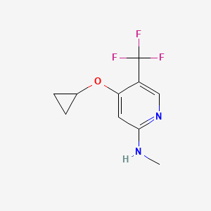 molecular formula C10H11F3N2O B14831753 4-Cyclopropoxy-N-methyl-5-(trifluoromethyl)pyridin-2-amine 