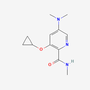 molecular formula C12H17N3O2 B14831755 3-Cyclopropoxy-5-(dimethylamino)-N-methylpicolinamide 