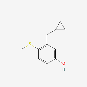 3-(Cyclopropylmethyl)-4-(methylthio)phenol