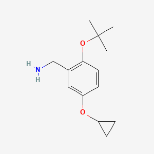 (2-Tert-butoxy-5-cyclopropoxyphenyl)methanamine