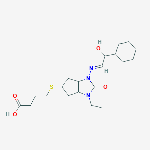 B148318 4-((1-((2-Cyclohexyl-2-hydroxyethylidene)amino)-3-ethyloctahydro-2-oxo-5-cyclopentimidazolyl)thio)butanoic acid CAS No. 139147-26-5