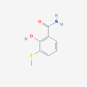 molecular formula C8H9NO2S B14831800 2-Hydroxy-3-(methylthio)benzamide 