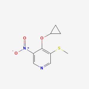 4-Cyclopropoxy-3-(methylthio)-5-nitropyridine