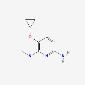 molecular formula C10H15N3O B14831823 3-Cyclopropoxy-N2,N2-dimethylpyridine-2,6-diamine 