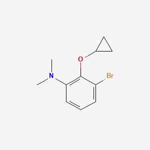 molecular formula C11H14BrNO B14831825 3-Bromo-2-cyclopropoxy-N,N-dimethylaniline 