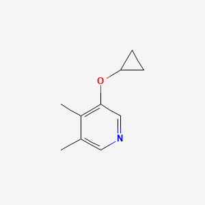 molecular formula C10H13NO B14831826 3-Cyclopropoxy-4,5-dimethylpyridine 