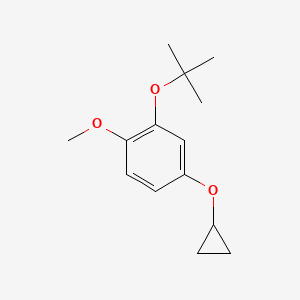 molecular formula C14H20O3 B14831833 2-Tert-butoxy-4-cyclopropoxy-1-methoxybenzene 