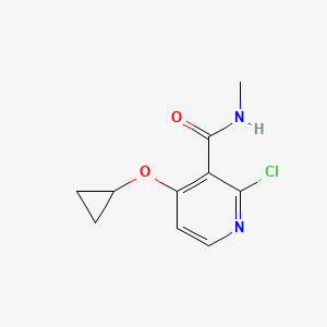 molecular formula C10H11ClN2O2 B14831849 2-Chloro-4-cyclopropoxy-N-methylnicotinamide 