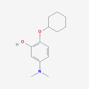 molecular formula C14H21NO2 B14831855 2-(Cyclohexyloxy)-5-(dimethylamino)phenol 