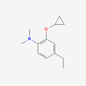 molecular formula C13H19NO B14831857 2-Cyclopropoxy-4-ethyl-N,N-dimethylaniline 