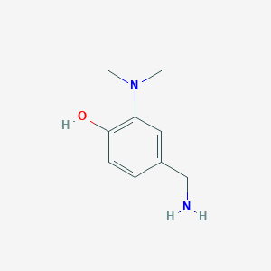 molecular formula C9H14N2O B14831934 4-(Aminomethyl)-2-(dimethylamino)phenol 