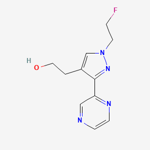 2-(1-(2-fluoroethyl)-3-(pyrazin-2-yl)-1H-pyrazol-4-yl)ethan-1-ol