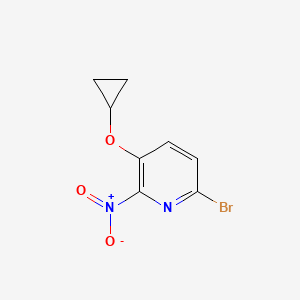 molecular formula C8H7BrN2O3 B14831956 6-Bromo-3-cyclopropoxy-2-nitropyridine 