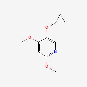 molecular formula C10H13NO3 B14831963 5-Cyclopropoxy-2,4-dimethoxypyridine 