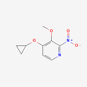 molecular formula C9H10N2O4 B14831986 4-Cyclopropoxy-3-methoxy-2-nitropyridine 