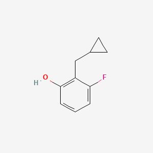 molecular formula C10H11FO B14831993 2-(Cyclopropylmethyl)-3-fluorophenol 