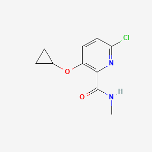 molecular formula C10H11ClN2O2 B14832030 6-Chloro-3-cyclopropoxy-N-methylpicolinamide 