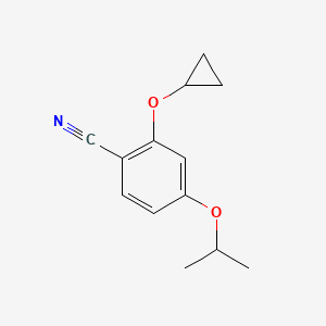 molecular formula C13H15NO2 B14832047 2-Cyclopropoxy-4-isopropoxybenzonitrile 