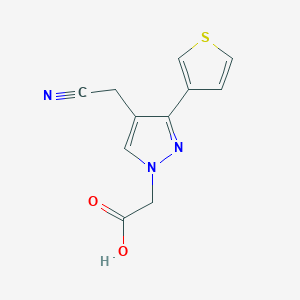 molecular formula C11H9N3O2S B1483205 2-(4-(cyanomethyl)-3-(thiophen-3-yl)-1H-pyrazol-1-yl)acetic acid CAS No. 2098088-91-4