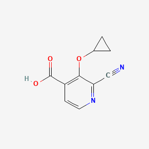 molecular formula C10H8N2O3 B14832050 2-Cyano-3-cyclopropoxyisonicotinic acid 