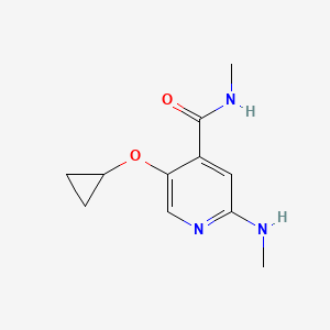 molecular formula C11H15N3O2 B14832053 5-Cyclopropoxy-N-methyl-2-(methylamino)isonicotinamide 