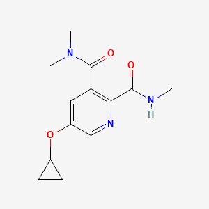 molecular formula C13H17N3O3 B14832068 5-Cyclopropoxy-N2,N3,N3-trimethylpyridine-2,3-dicarboxamide 