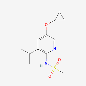 molecular formula C12H18N2O3S B14832105 N-(5-Cyclopropoxy-3-isopropylpyridin-2-YL)methanesulfonamide 