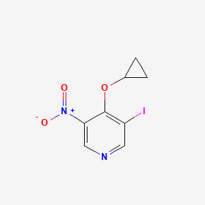 molecular formula C8H7IN2O3 B14832119 4-Cyclopropoxy-3-iodo-5-nitropyridine 