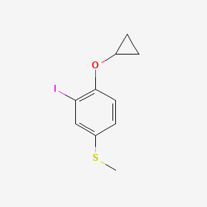 molecular formula C10H11IOS B14832129 (4-Cyclopropoxy-3-iodophenyl)(methyl)sulfane 