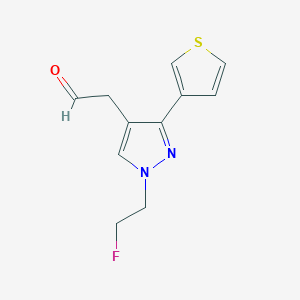 2-(1-(2-fluoroethyl)-3-(thiophen-3-yl)-1H-pyrazol-4-yl)acetaldehyde