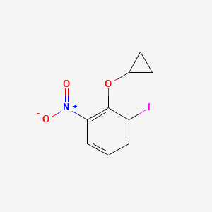 molecular formula C9H8INO3 B14832140 2-Cyclopropoxy-1-iodo-3-nitrobenzene 