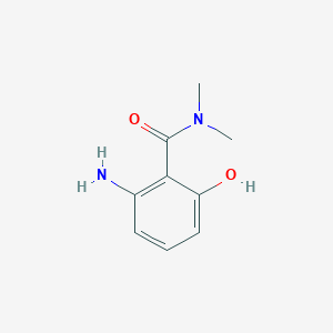 molecular formula C9H12N2O2 B14832156 2-Amino-6-hydroxy-N,N-dimethylbenzamide 