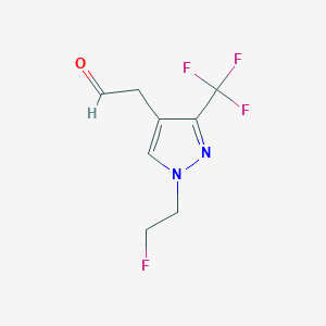 2-(1-(2-fluoroethyl)-3-(trifluoromethyl)-1H-pyrazol-4-yl)acetaldehyde