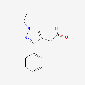2-(1-ethyl-3-phenyl-1H-pyrazol-4-yl)acetaldehyde