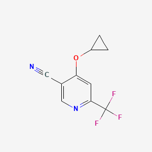 molecular formula C10H7F3N2O B14832188 4-Cyclopropoxy-6-(trifluoromethyl)nicotinonitrile CAS No. 1243472-34-5