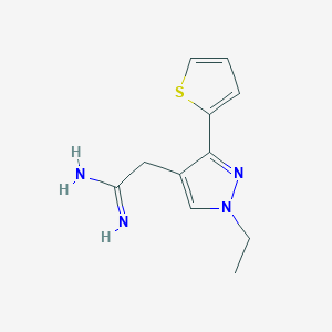 2-(1-ethyl-3-(thiophen-2-yl)-1H-pyrazol-4-yl)acetimidamide