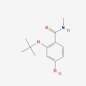 molecular formula C12H17NO3 B14832193 2-Tert-butoxy-4-hydroxy-N-methylbenzamide 