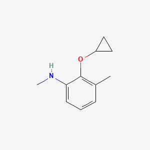 molecular formula C11H15NO B14832236 2-Cyclopropoxy-N,3-dimethylaniline 